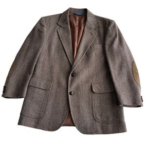Pendleton‎ VTG USA Made Wool Donegal Herringbone Hunting Riding Blazer Jacket 40